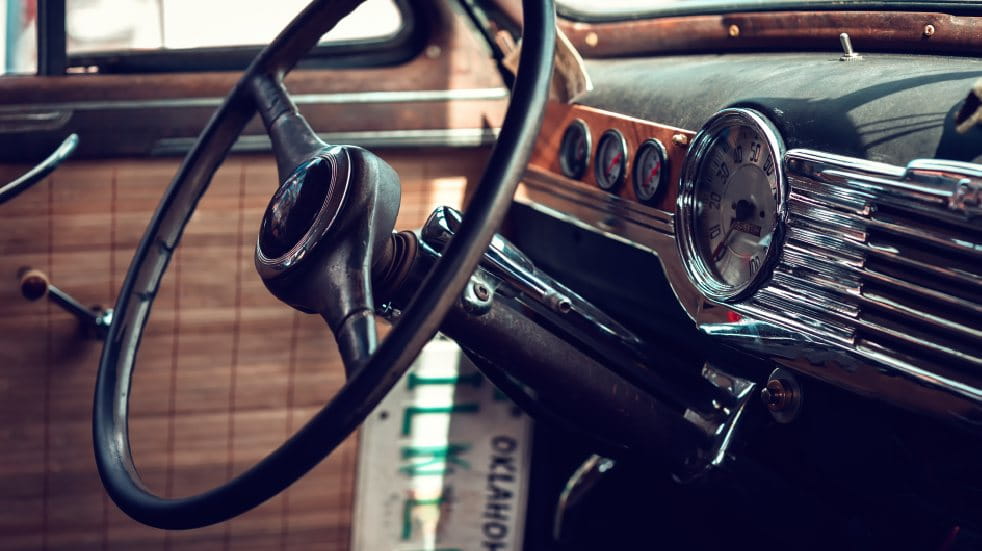 classic car dashboard